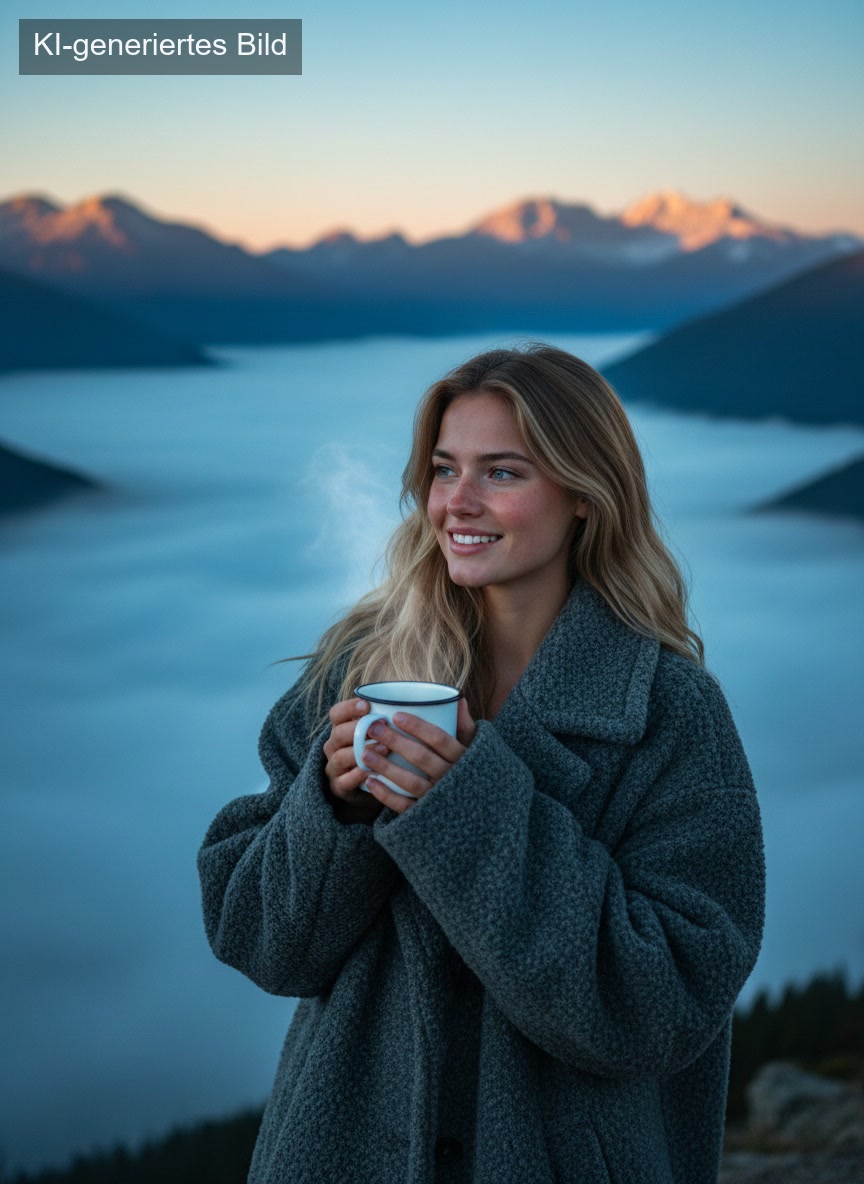 Über dem Nebel — KI-generiertes Bild